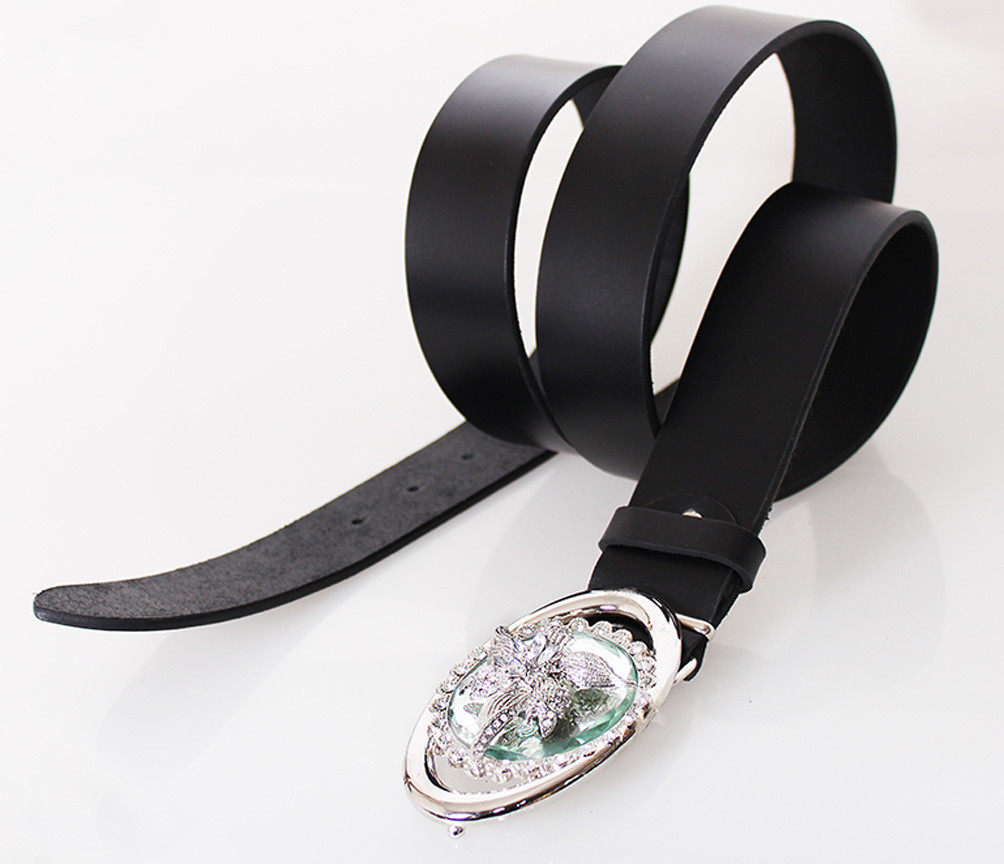 

Женский кожаный ремень под джинсы D-Belts S1445 черный (125 см х 4 см)
