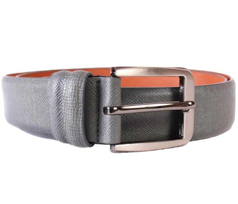 

Двухсторонний ремень с классической пряжкой эко кожа D-Belts S0091 серый (105-120 см х 3.3 см)