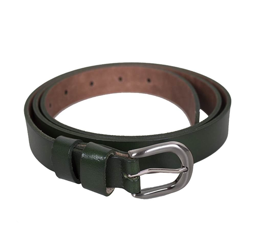 

Женский ремень с натуральной кожи D-Belts S0014 темно-зеленый (110 см х 2.5 см)