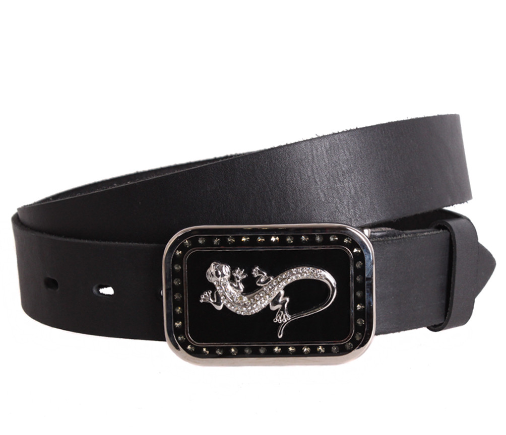 

Женский кожаный ремень с бляхой D-Belts S1099 черный (130 см х 4 см)
