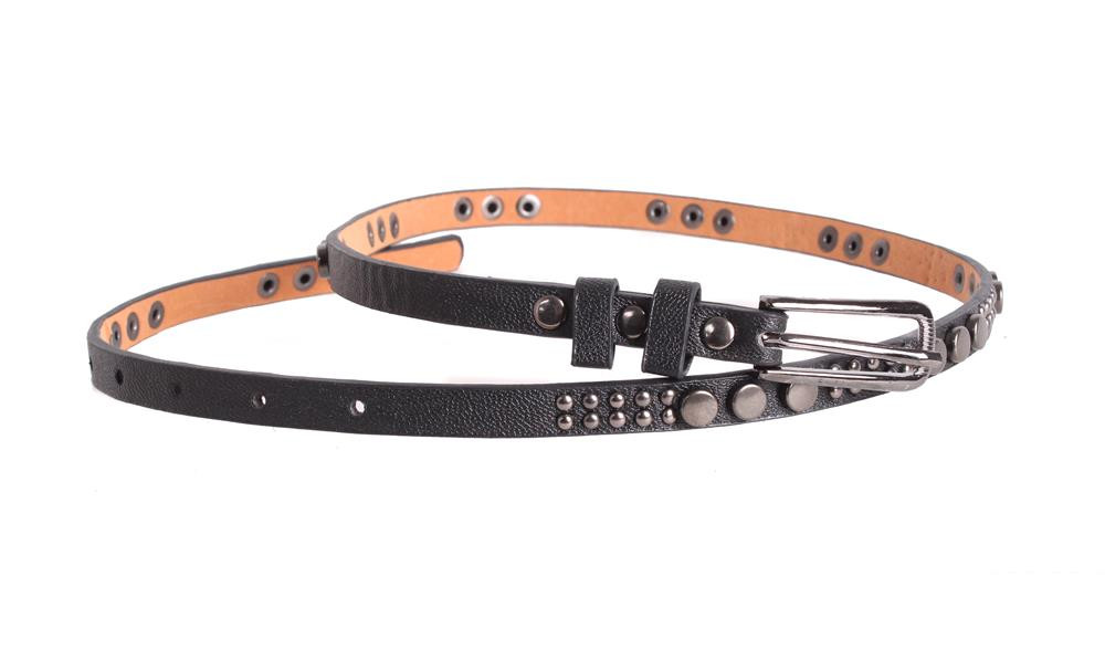 

Женский узкий ремень D-Belts S0531 черный (105-110 см х 1 см)