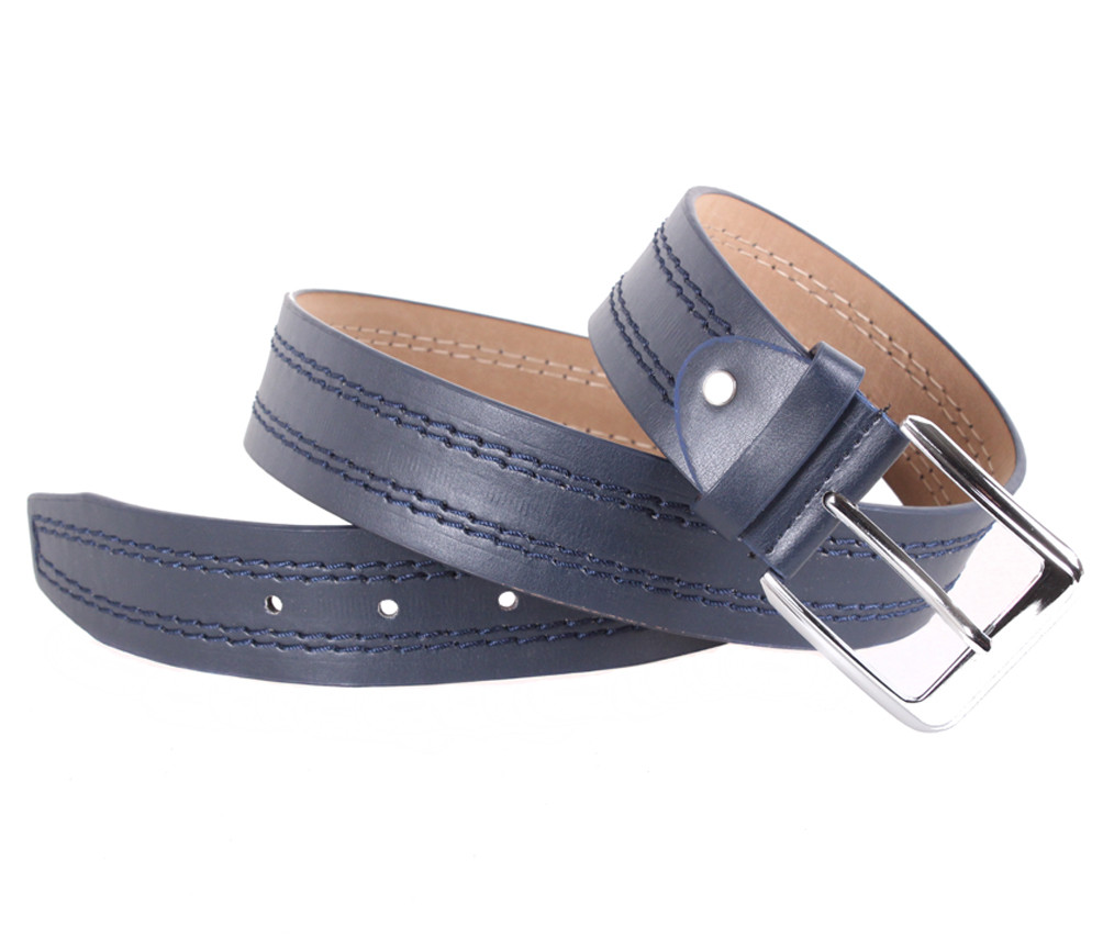 

Отличный ремень под джинсы эко кожа D-Belts S0957 синий (100-115 см х 4.5 см)