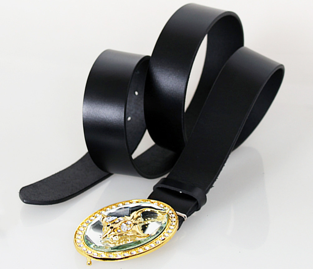 

Женский кожаный ремень под джинсы D-Belts S1453 черный (125 см х 4 см)