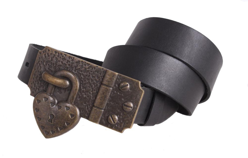 

Женский кожаный ремень под джинсы D-Belts S0398 черный (130 см х 4 см)