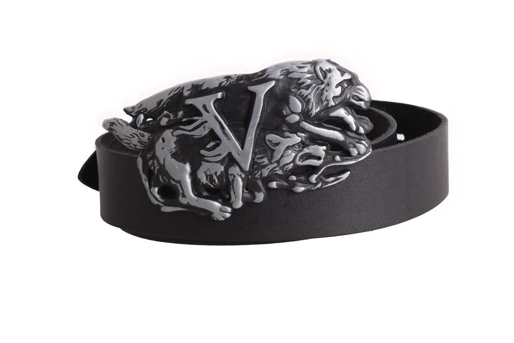 

Кожаный ремень с бляхой D-Belts S0182 черный (125-130 см х 4 см)