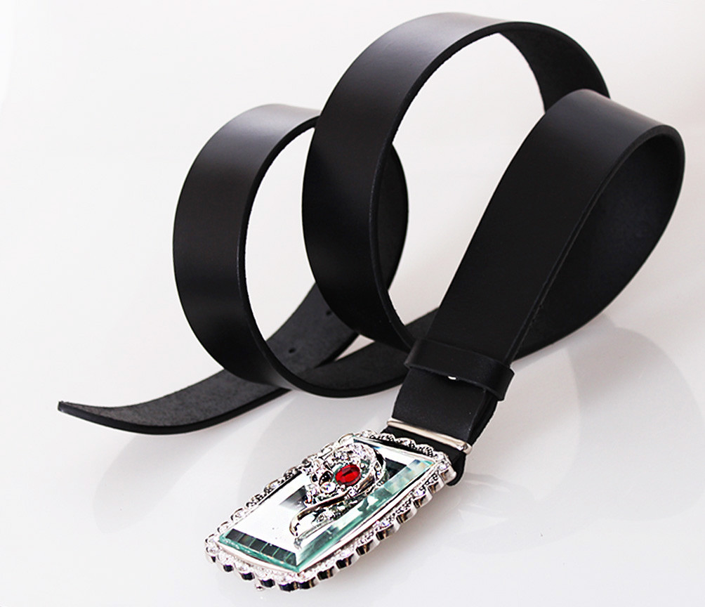 

Женский кожаный ремень под джинсы D-Belts S1446 черный (125 см х 4 см)
