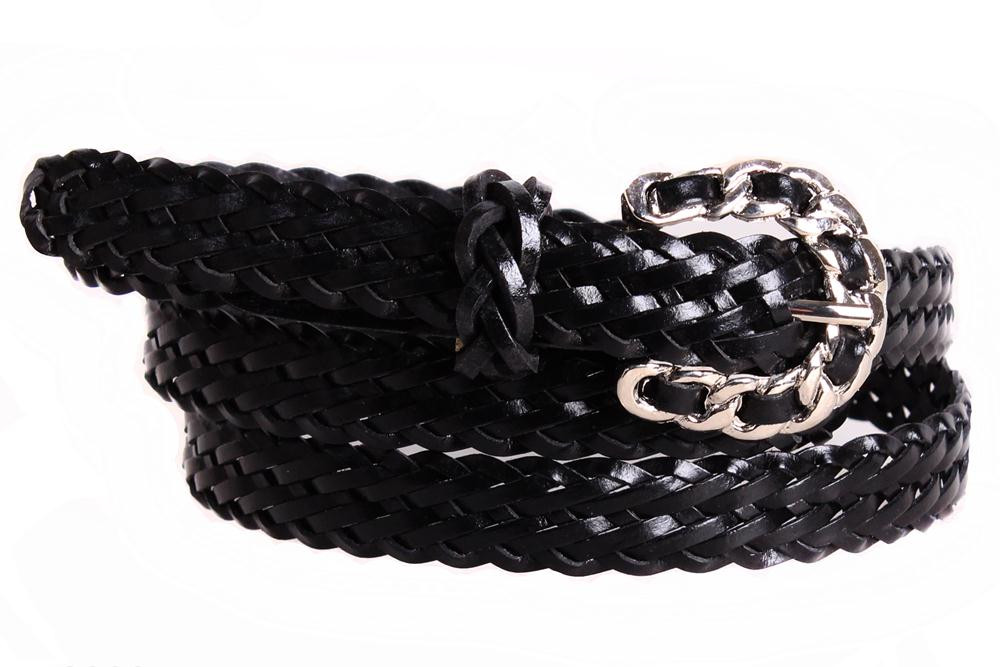 

Женский узкий ремень кожзам D-Belts S0461 черный (100-105 см х 2 см)