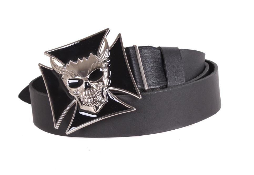 

Кожаный ремень бляхой Devil D-Belts S0805 черный (130 см х 4 см)