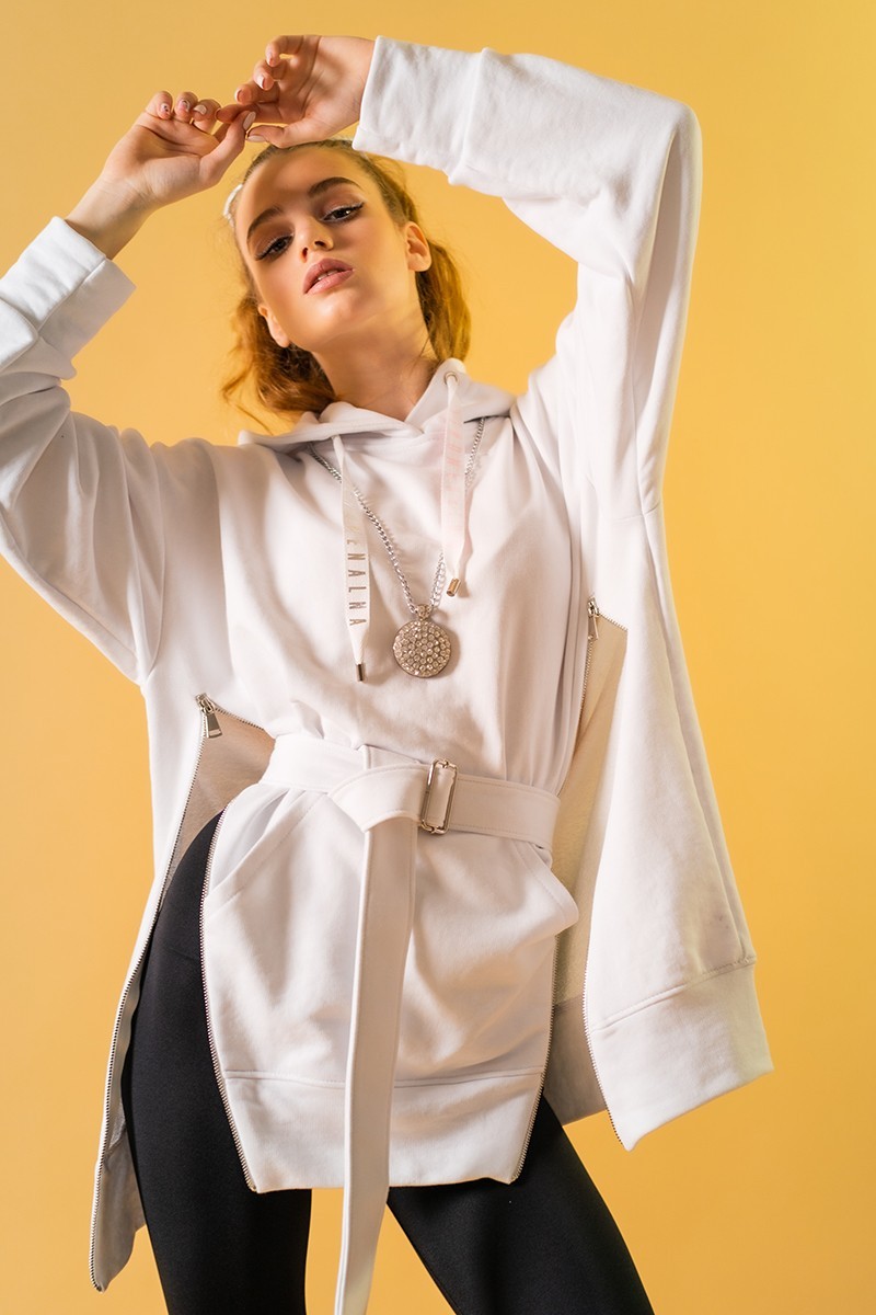 

Женское Худи Street Style 75-20 Oversize Белый