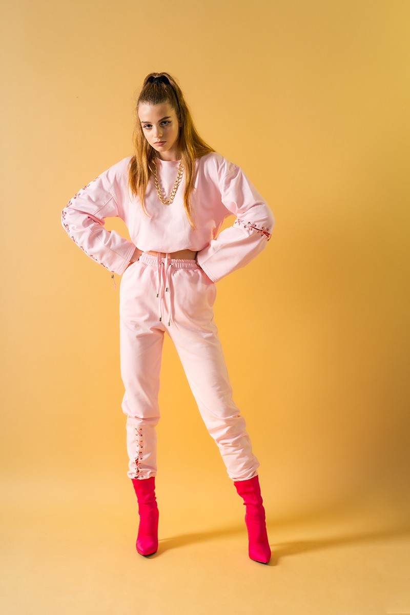 

Женский костюм Street Style 77-29 - Розовый, Женский костюм Street Style 77-29 M-L Розовый