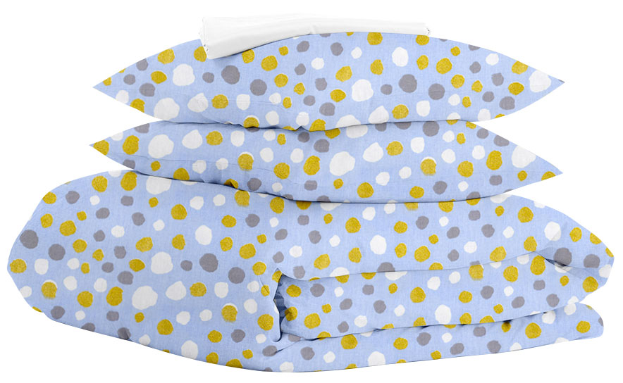 

Комплект постельного белья Cosas Blots Blue White 160х220х2 см