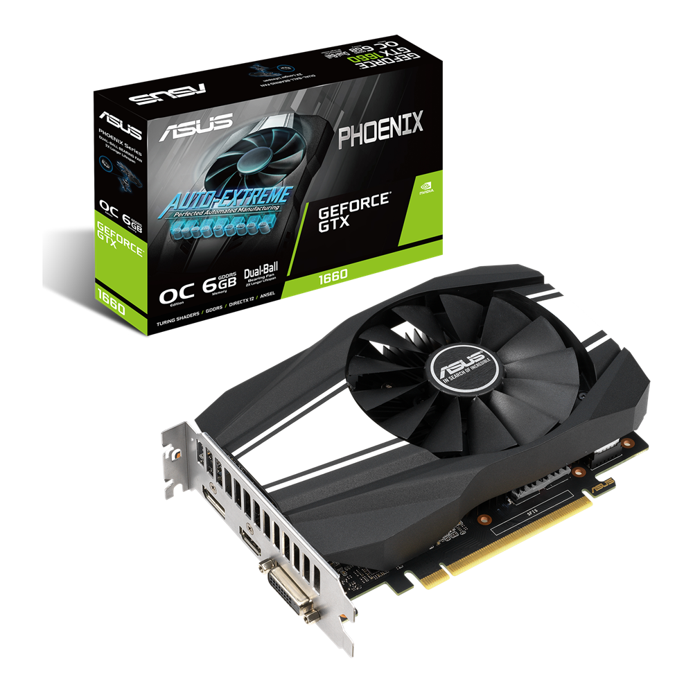 

Відеокарта ASUS GeForce GTX1660 6144Mb Phoenix OC - (PH-GTX1660-O6G)