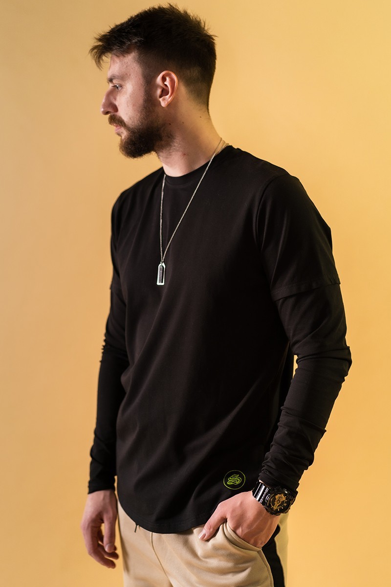 

Лонгслив мужской Street Style 72-33  Черный, Лонгслив мужской Street Style 72-33 L Черный