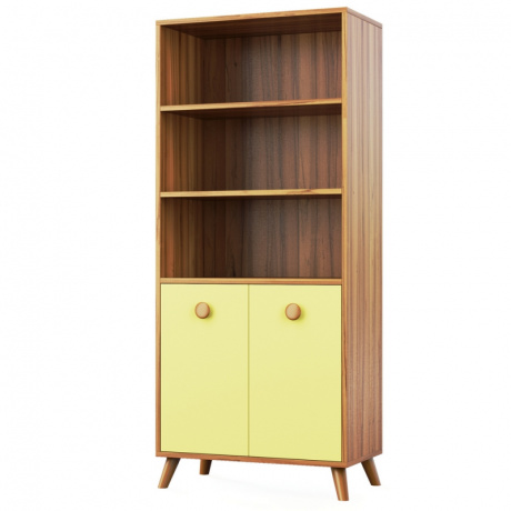 

Книжный шкаф Світ Меблів Колибри 70×161.7×37.8 орех марино/жасминовый