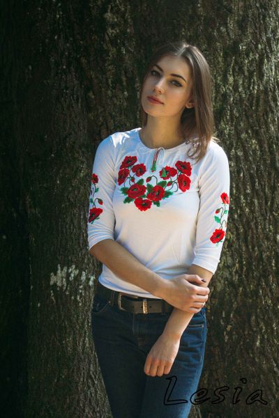 

Жіноча вишиванка Lesia Макове поле розмір  на білому 9122140144, Жіноча вишиванка Lesia Макове поле розмір S на білому 9122140144