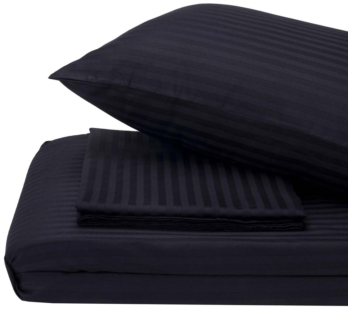 

Комплект постельного белья SoundSleep Сатин-страйп Florium Black Черный 200х220