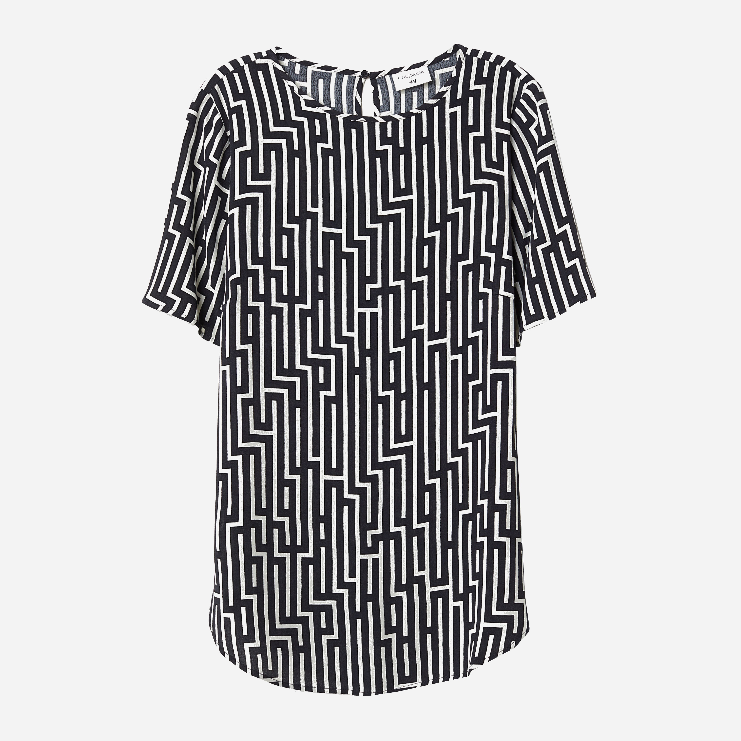 

Блузка H&M 6840298 34 Черная с белым