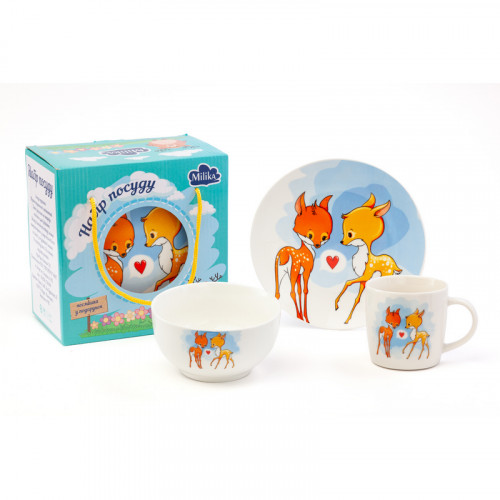 

Набор для завтрака Milika Bembi Loves M0690-KS-2001 (240 мл/19 см/13 см) - 3пр
