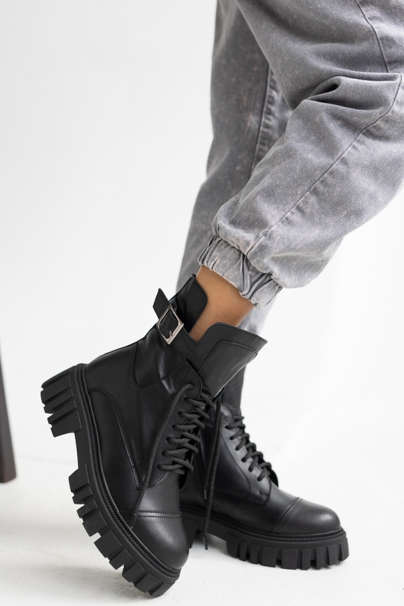 

Женские ботинки кожаные зимние черные Udg размер 39 FV_001696
