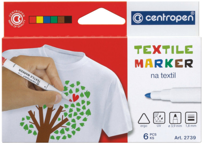 

Набор маркеров Textile 6 цветов Centropen