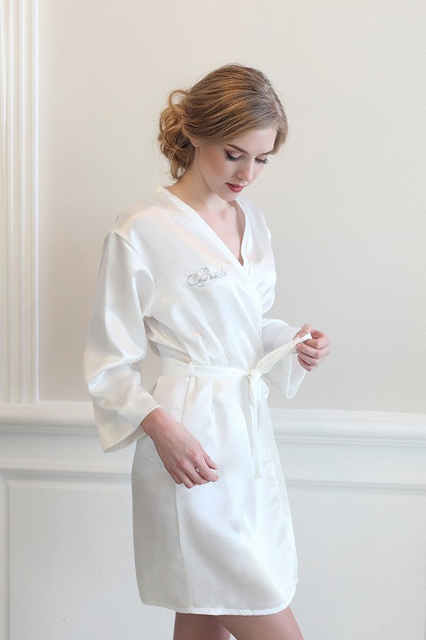 

Халатик для невесты с надписью Bride, WP Wedding Pro, Халатик для невесты с надписью Bride, WP Wedding Pro, XS