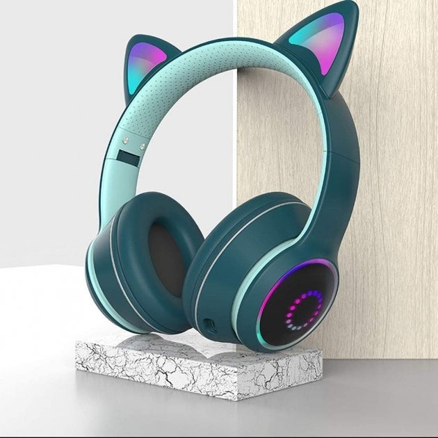 

Беспроводные Bluetooth наушники AKZ-K26 с микрофоном подсветкой и функцией шумоподавления синие