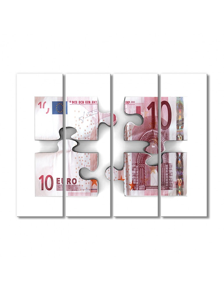 

Модульная картина Artel «Пазлы евро» 4 модуля 80x120 см