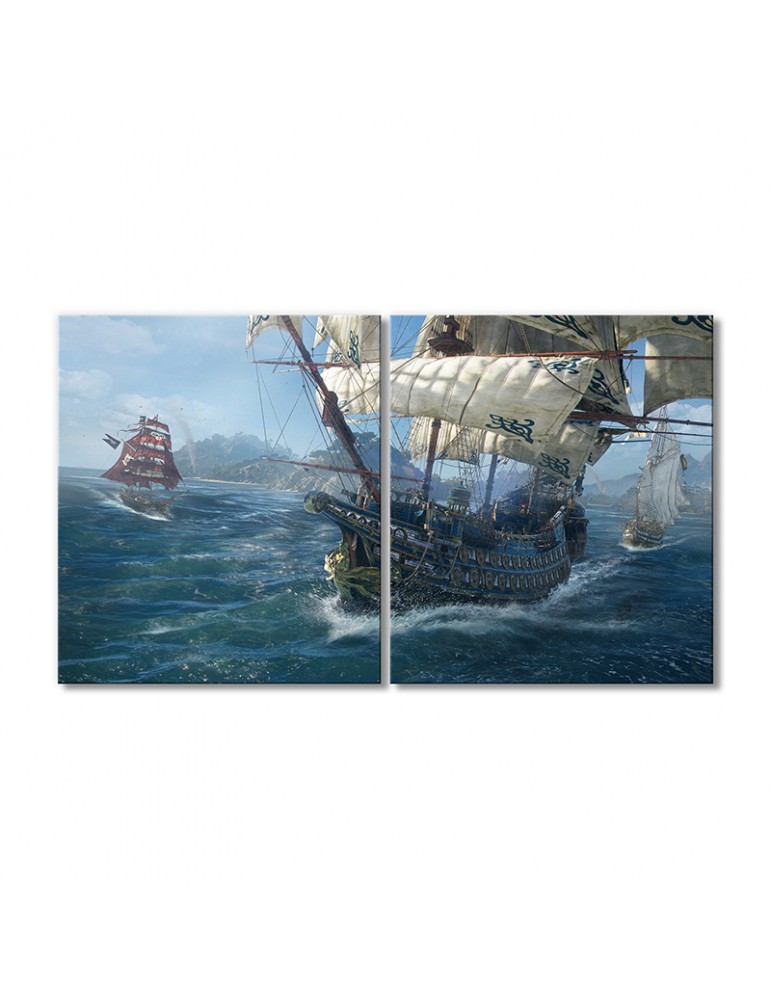 

Модульная картина Artel «Пиратский корабль в шторм» 2 модуля 120x180 см
