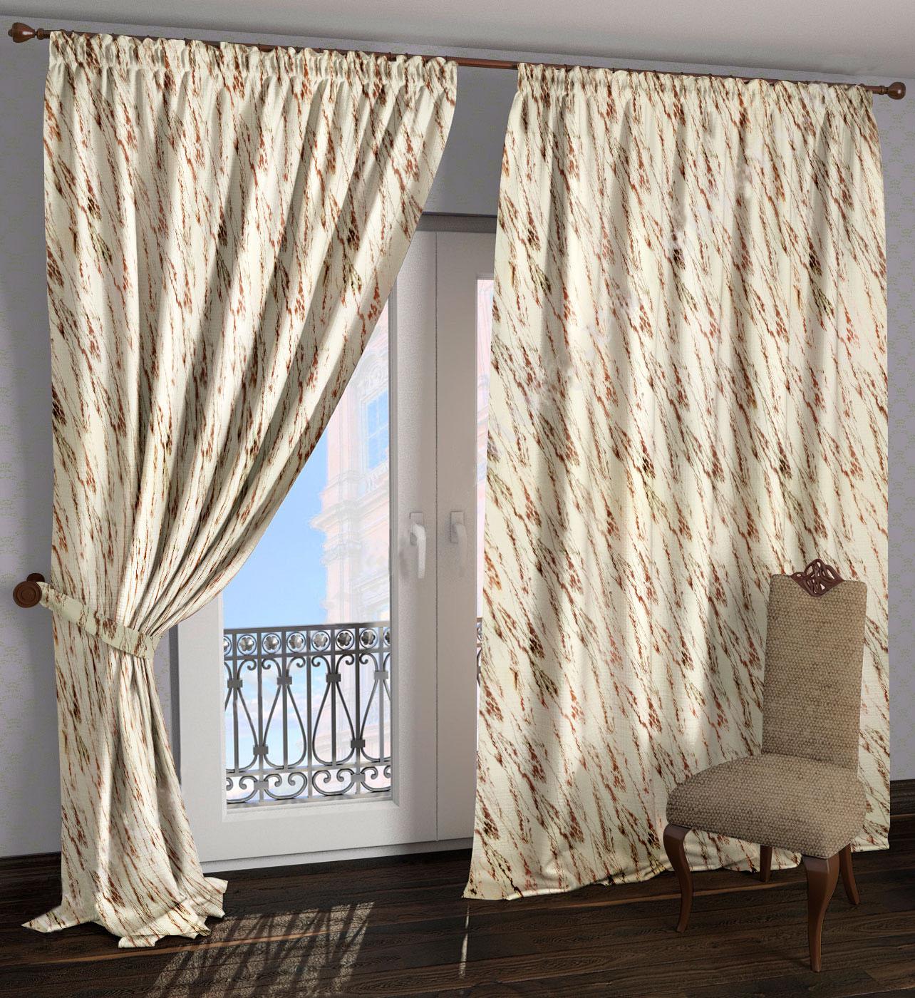 

Комплект штор Ярема 64133 200 х 270 см 2 шт Бежевый