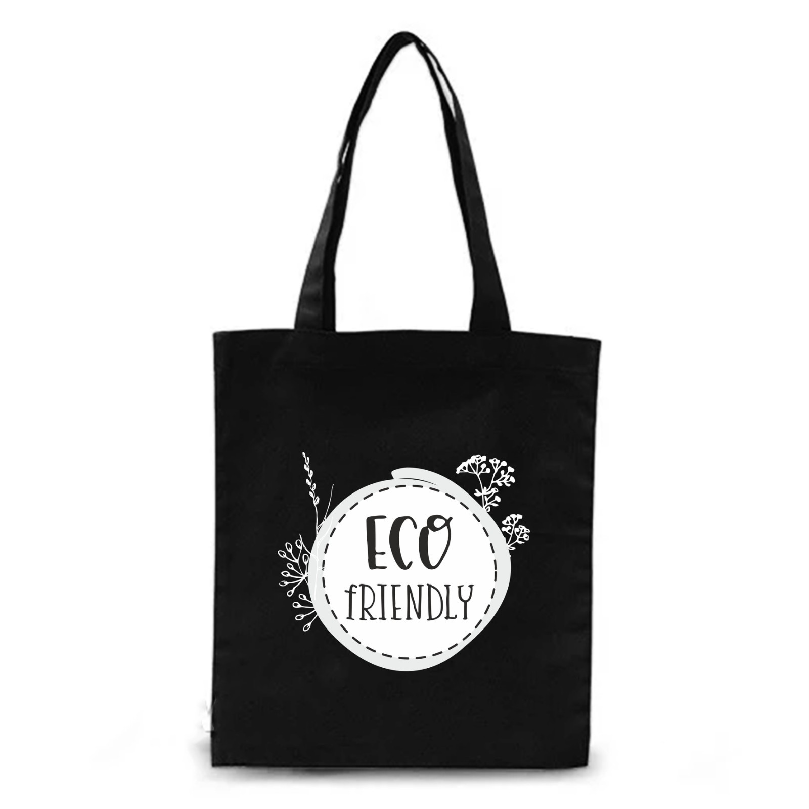 

Экосумка Vivay с принтом Eco friendly 38x42 см Черная (5364)