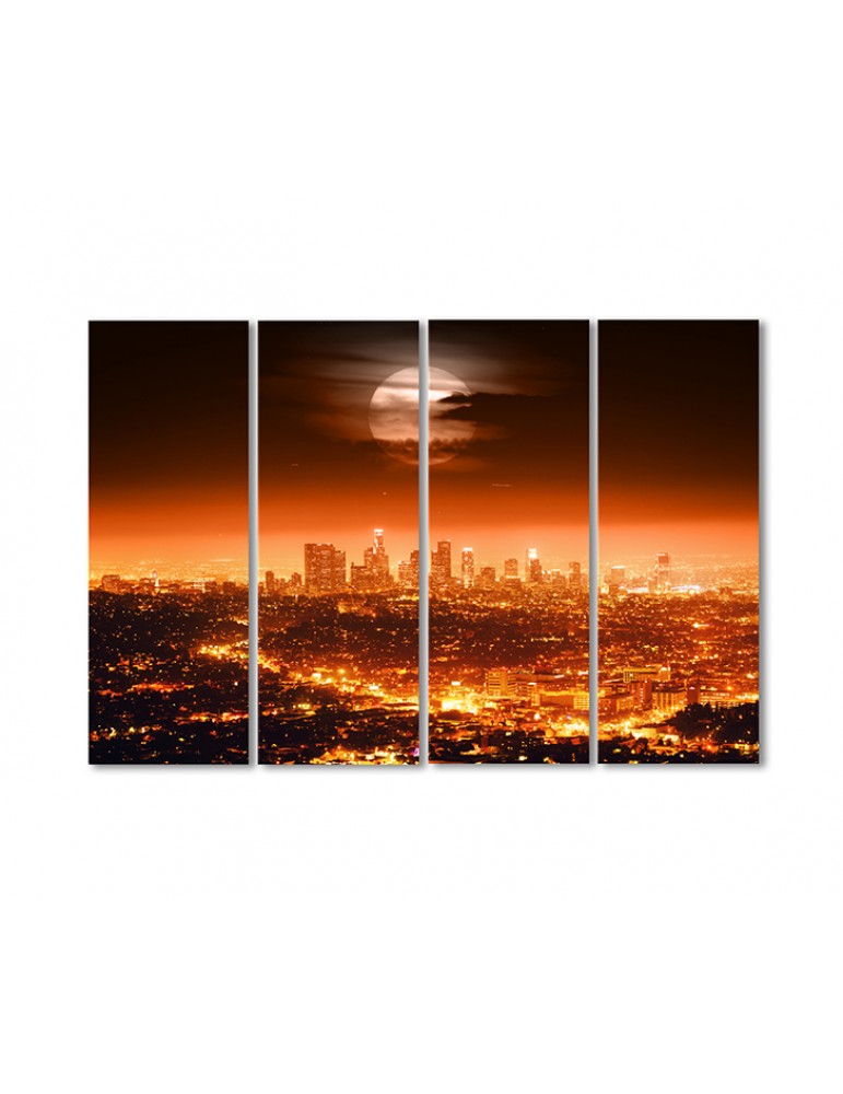 

Модульная картина Artel «Полная луна над ночным городом» 4 модуля 120x180 см