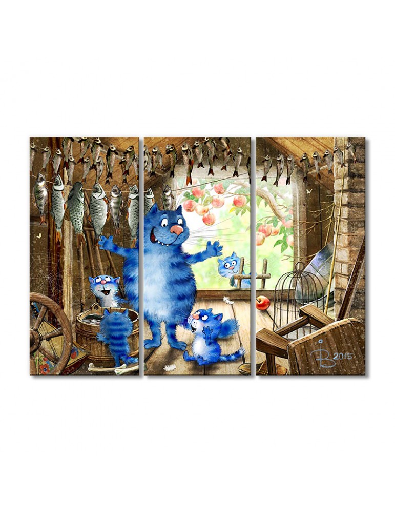 

Модульная картина Artel «Рассказы об улове рыбы» 3 модуля 80x120 см