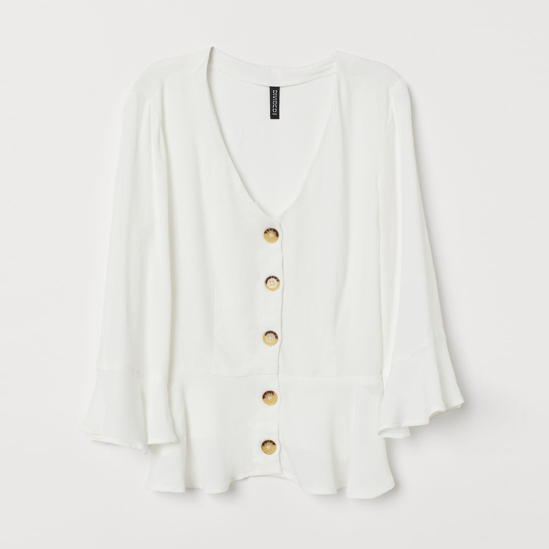 

Блузка H&M XAZ177836HWLJ  Белая, Блузка H&M XAZ177836HWLJ 34 Белая