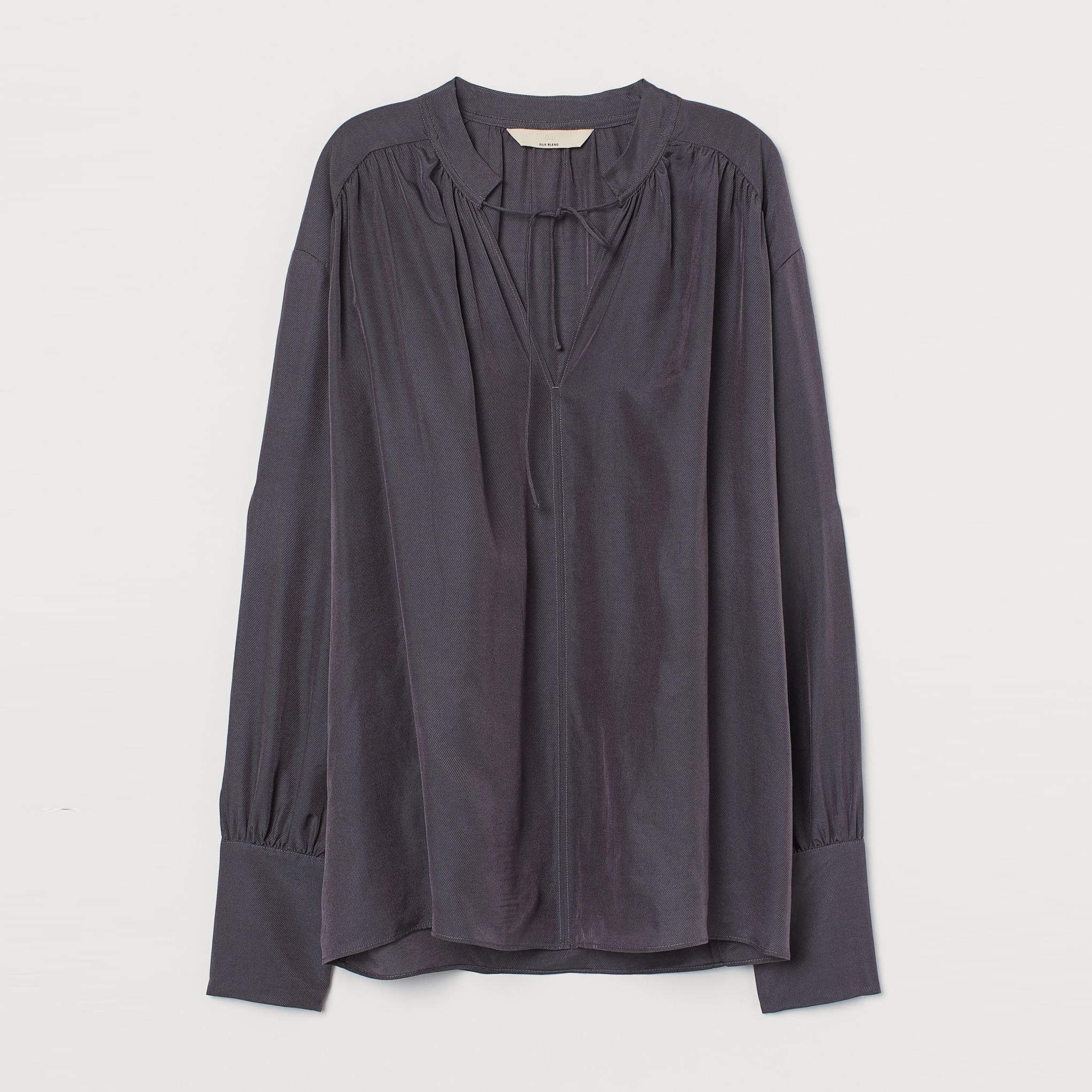 

Блузка H&M XAZ227092RUSM  Темно-серая, Блузка H&M XAZ227092RUSM S Темно-серая