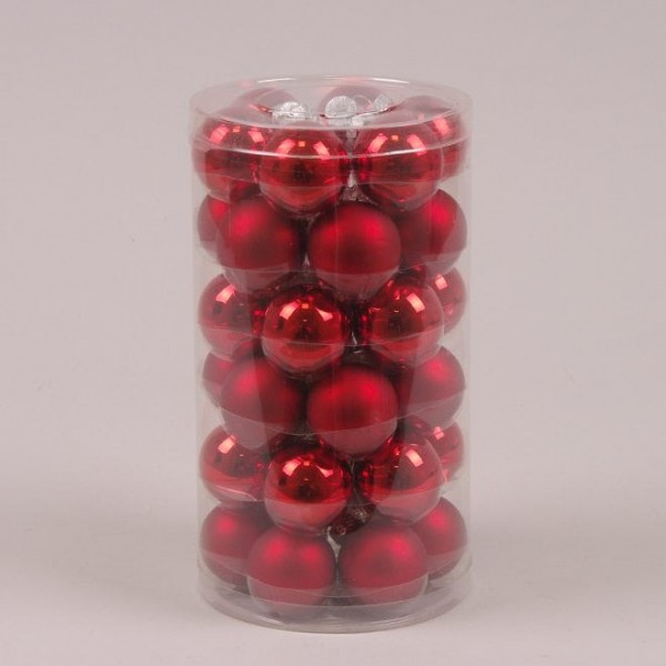 

Шарики стеклянные 3,8 см. красные (36 шт.) Flora 44504 (NAT07304)