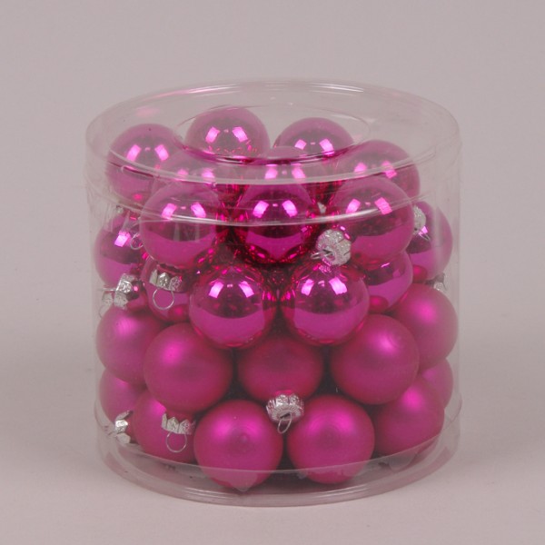 

Шарики стеклянные 3 см. фуксия (45 шт.) Flora 44500 (NAT07301)