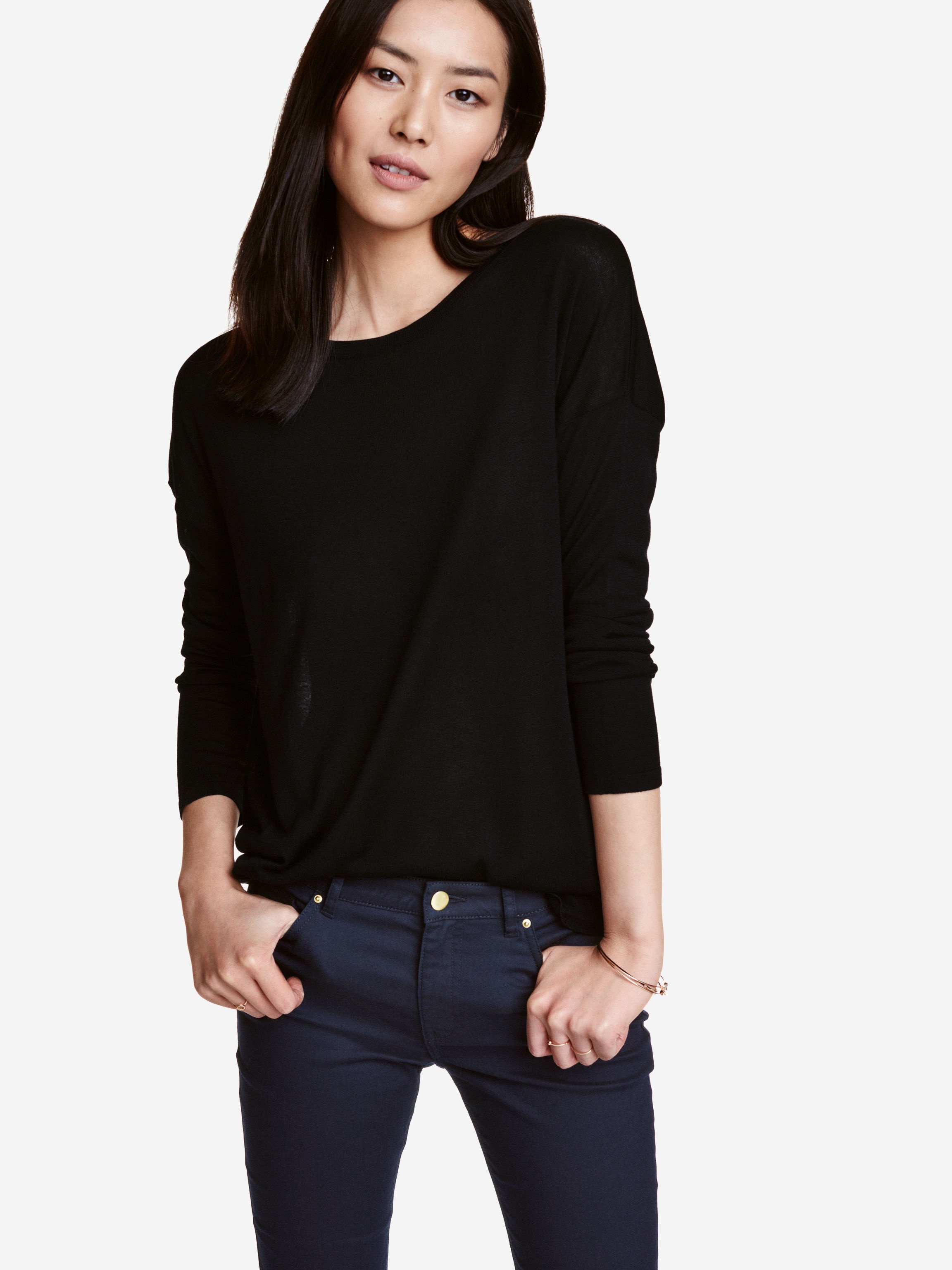 

Лонгслив H&M XAZ051008ICGX S Черный