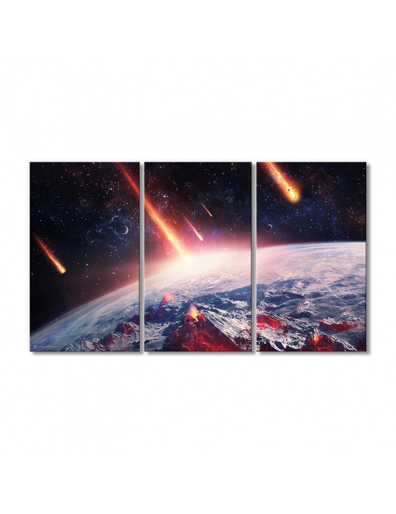 

Модульная картина Artel «Падающие метеориты на Землю» 3 модуля 90x135 см