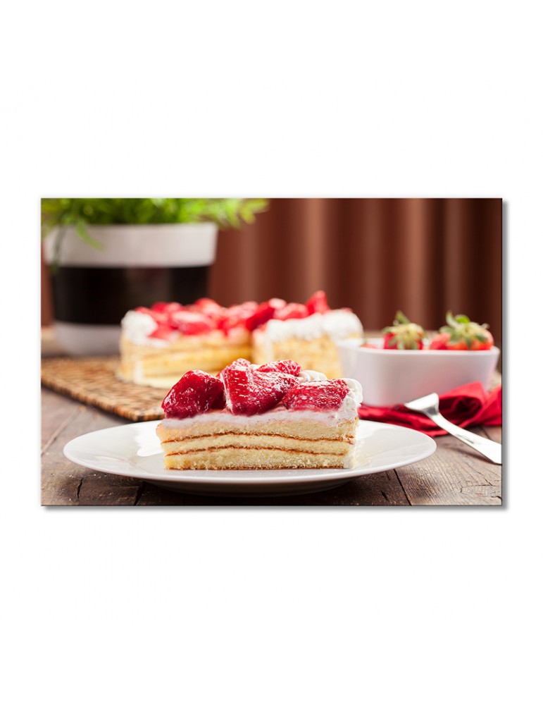 

Модульная картина Artel «Пирожное и клубника» 1 модуль 80x120 см