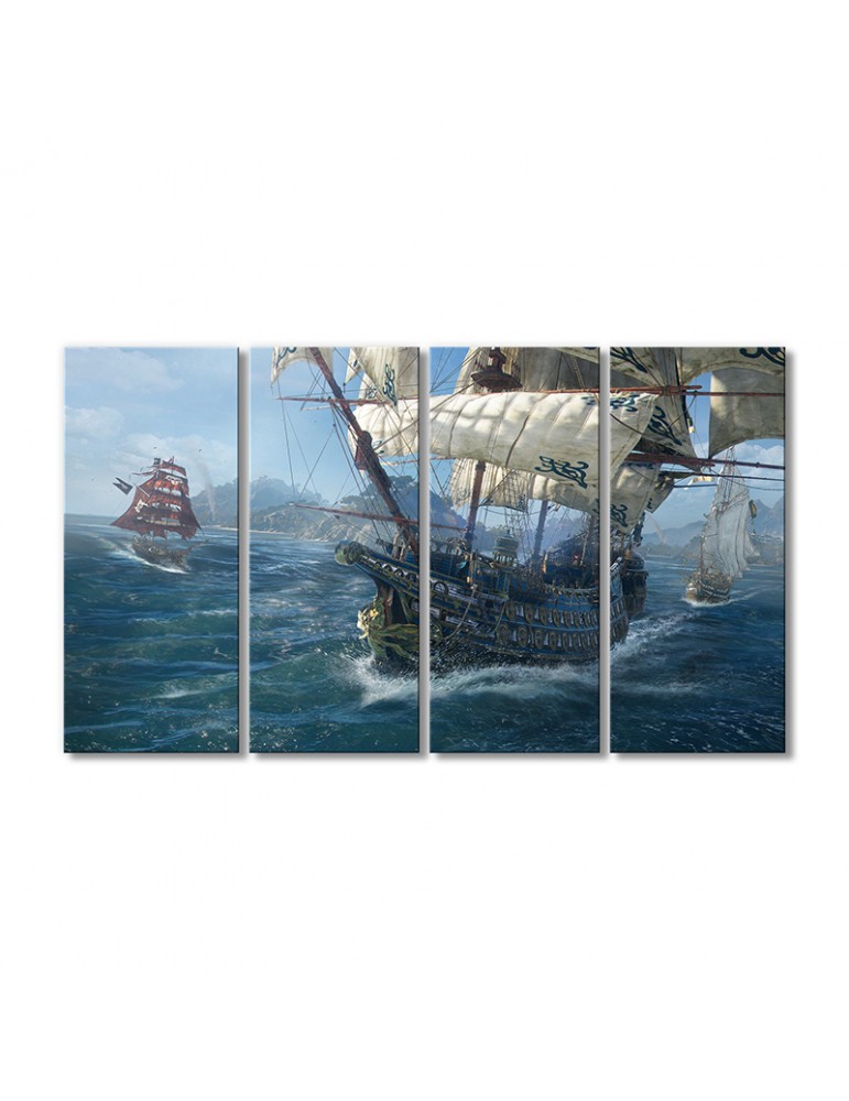

Модульная картина Artel «Пиратский корабль в шторм» 4 модуля 80x120 см