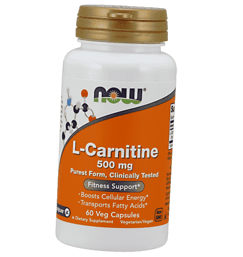 

Л Карнитин, L-Carnitine 500, Now Foods 60вегкапс (02128005)