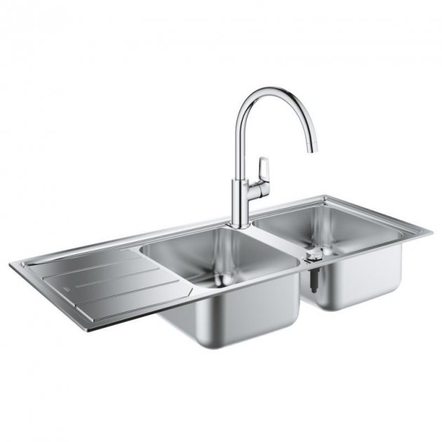 

Набор Grohe 31588SD031368001 мойка кухонная K500 31588SD0 + смеситель BauLoop 31368001 сталь/хром (81340)