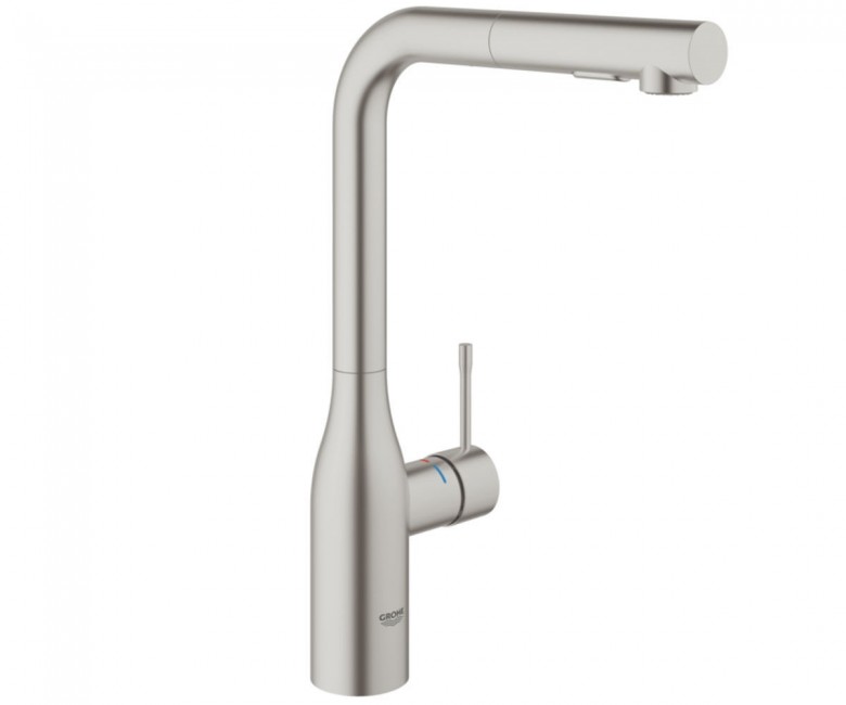 

Кухонный смеситель с лейкой GROHE ESSENCE NEW 30270DC0 сталь (81937)