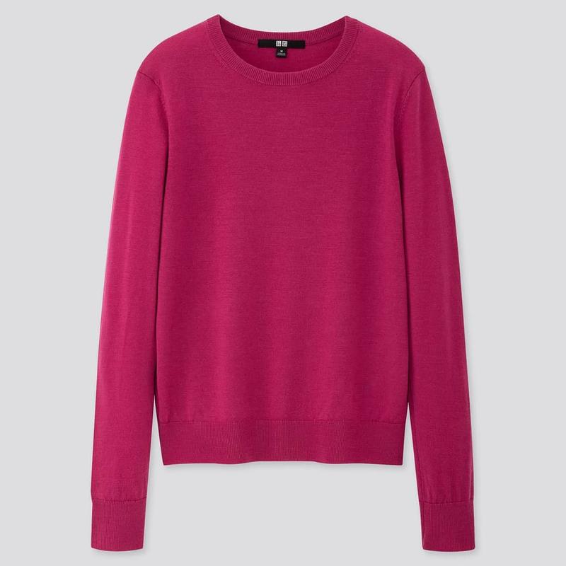 

Свитер Uniqlo из мериносовой шерсти ХS фуксия