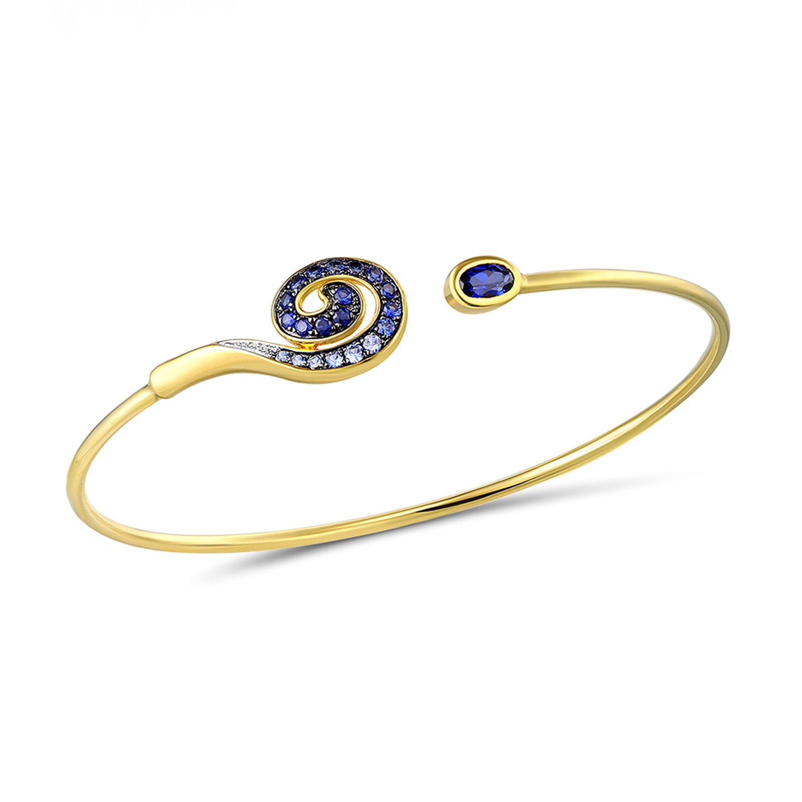 

Браслет из желтого золота с сапфирами (синт.) 1760629