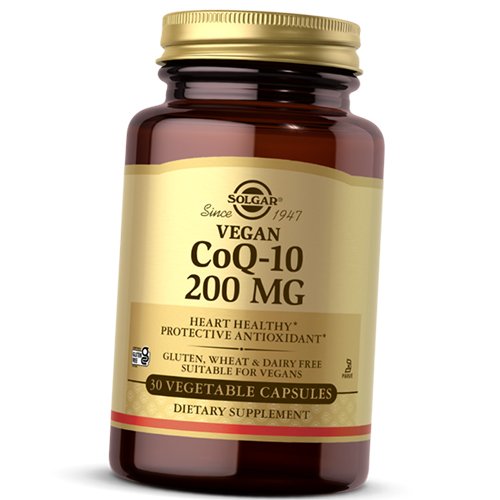 

Вегетарианский Коэнзим Q-10, Vegetarian CoQ-10 200, Solgar 30вегкапс (70313024)