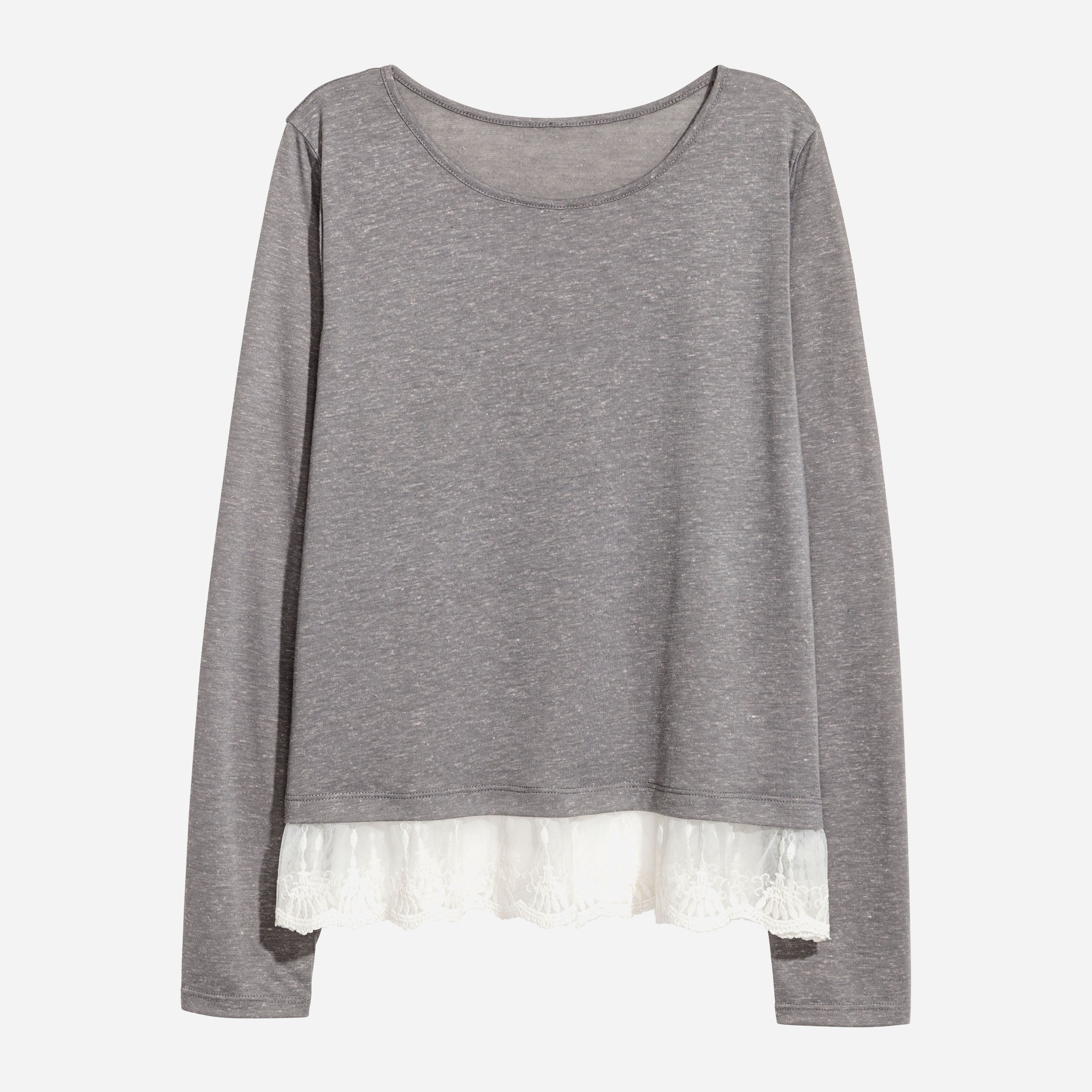 

Лонгслив H&M XAZ155824LFFS  Серый, Лонгслив H&M XAZ155824LFFS XL Серый