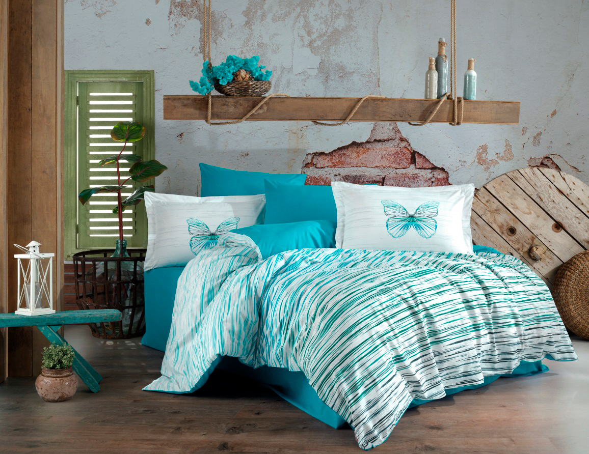 

Комплект постельного белья Hobby Poplin Eldora 160x220 Бирюзовый