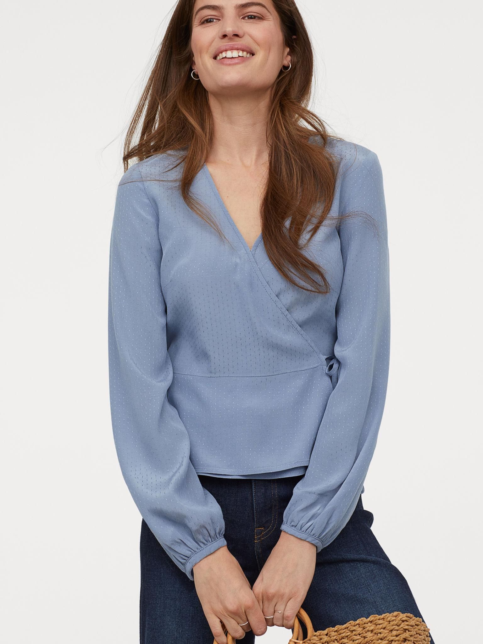 

Блузка H&M XAZ152209PXDT  Синяя, Блузка H&M XAZ152209PXDT 38 Синяя