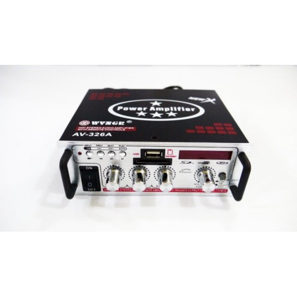 

Усилитель звука с пультом ДУ 2x200W WVNGR AV-326A